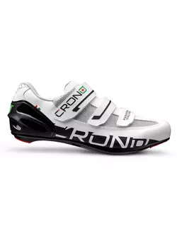 CRONO PERLA CARBON - pantofi de ciclism rutier - culoare: Alb