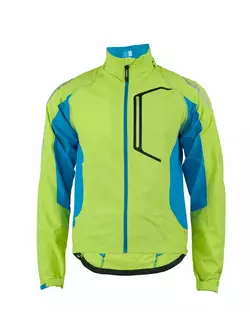 Jachetă de ciclism SHIMANO HYBRID, mâneci detașabile, verde CWJATSMS12MR