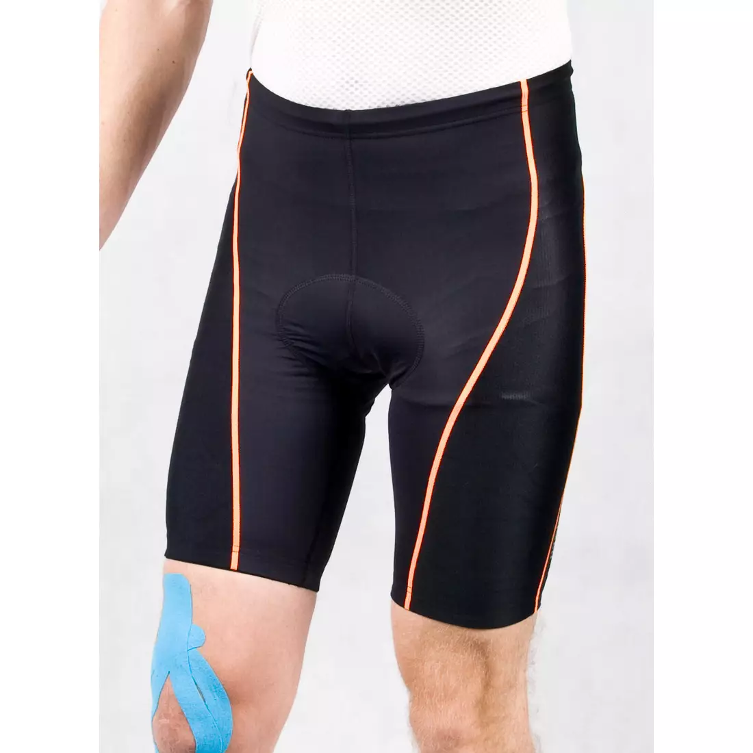 NEWLINE 8 PANELS SHORT - pantaloni scurți de ciclism pentru bărbați 81714-974, culoare: negru și portocaliu