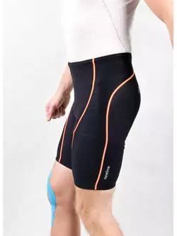 NEWLINE 8 PANELS SHORT - pantaloni scurți de ciclism pentru bărbați 81714-974, culoare: negru și portocaliu
