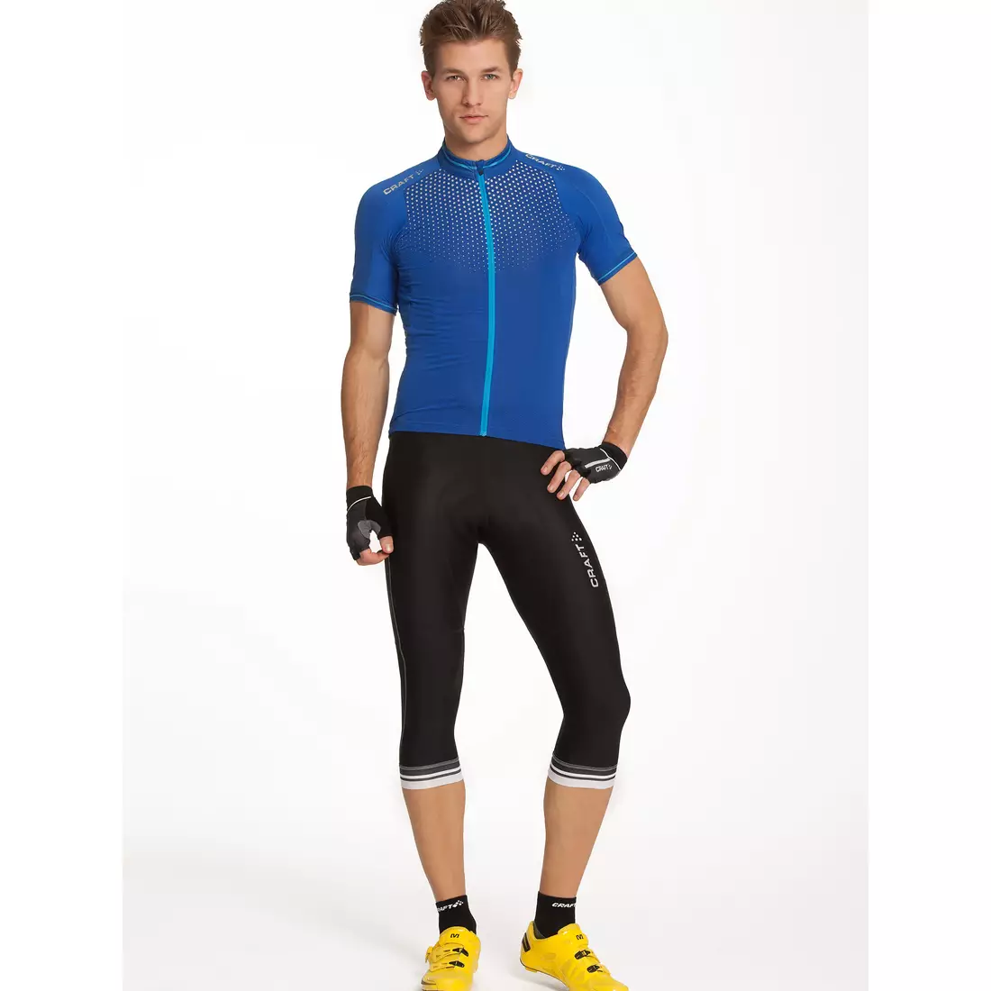 Pantaloni scurți de ciclism 3/4 pentru bărbați CRAFT Performance Bike Bib Knickers 1902588-9900