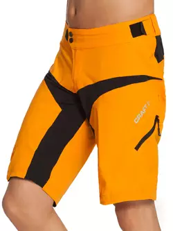Pantaloni scurți de ciclism pentru bărbați CRAFT Performance Bike Loose Fit 1900683-2560, culoare: portocaliu