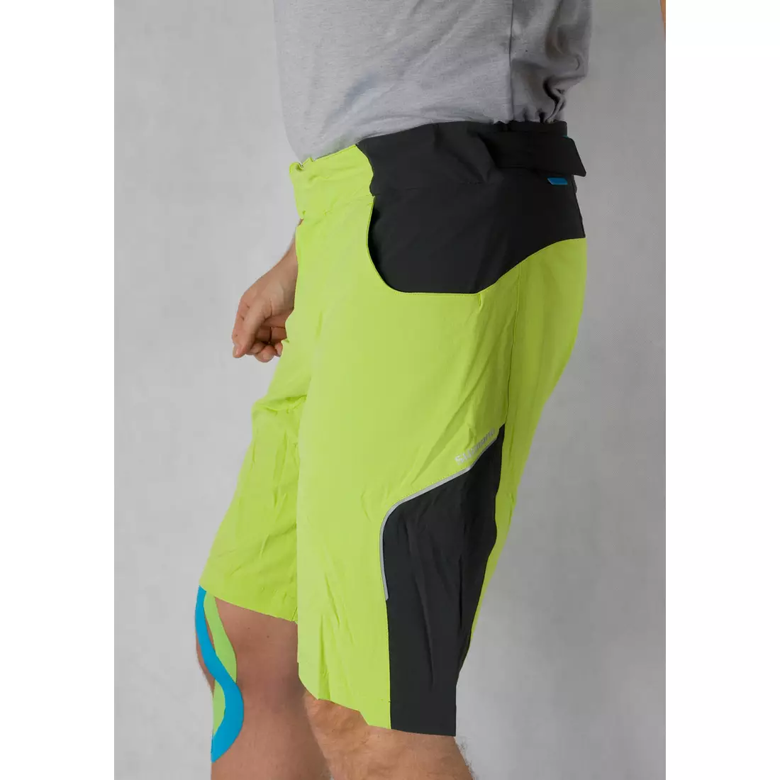 Pantaloni scurți pentru ciclism bărbați SHIMANO EXPLORER verzi CWPATSMS12MR