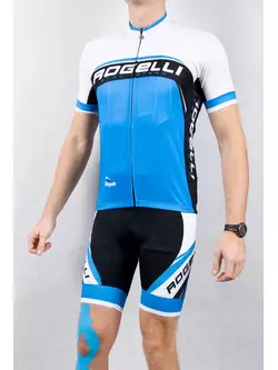 ROGELLI ANCONA - tricou de ciclism barbatesc, alb si albastru