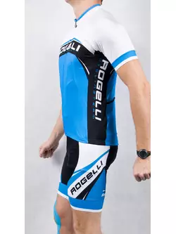 ROGELLI ANCONA - tricou de ciclism barbatesc, alb si albastru