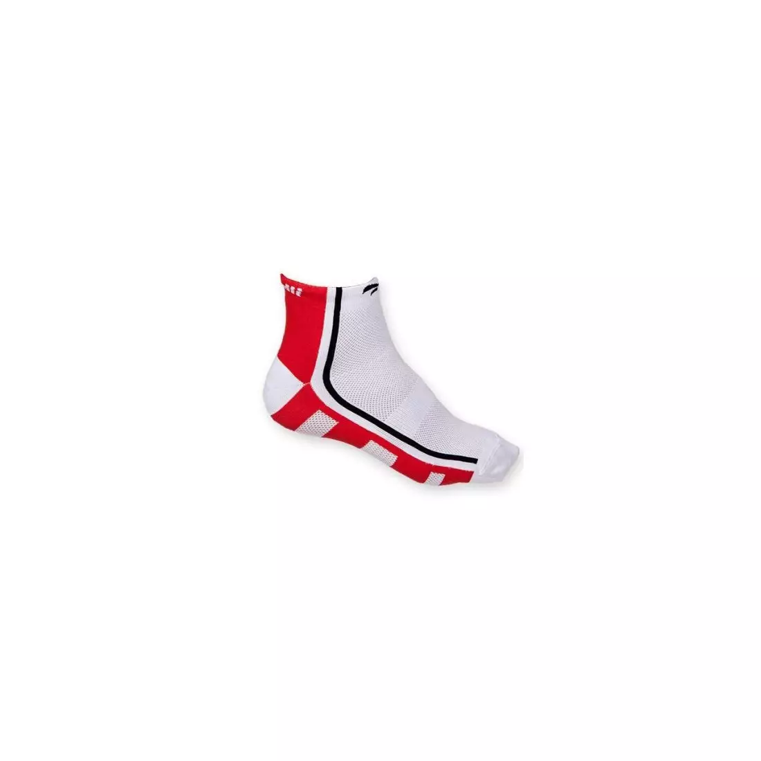 ROGELLI RCS-04 - Q-SKIN  - șosete pentru ciclism, albe și roșii