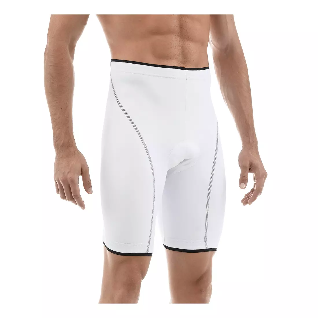 SANTINI CORE - pantaloni scurți pentru ciclism, inserție MAX2 - culoare: Alb