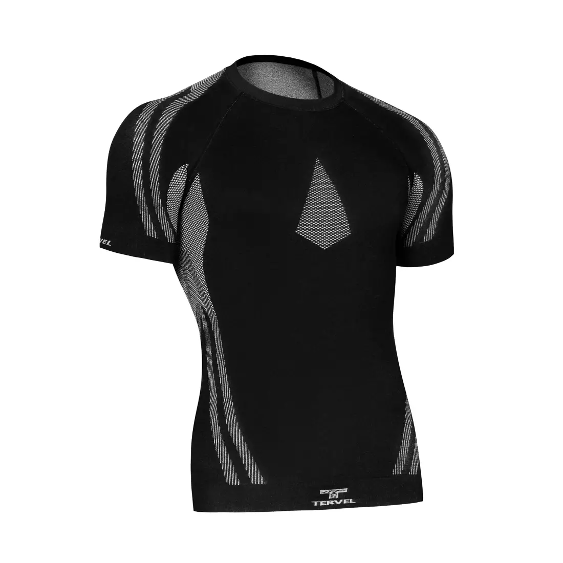 TERVEL OPTILINE LIGHT MOD-02 - tricou termic pentru bărbați cu mâneci scurte, culoare: negru și gri