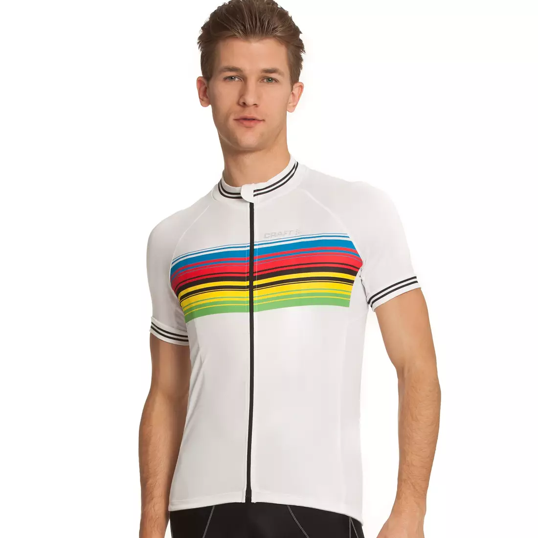 Tricou de ciclism pentru bărbați CRAFT ACTIVE BIKE CHAMP 1902583-2900, culoare: alb