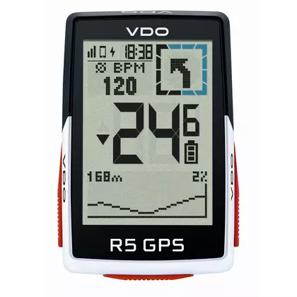VDO R5 GPS TOP MOUNT SET computer fără fir pentru biciclete