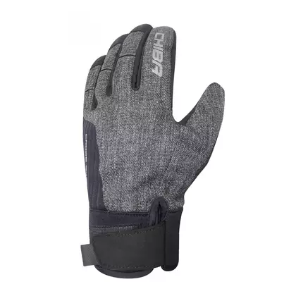 CHIBA mănuși de ciclism de iarnă CROSS OVER 3130122 negru-Gri