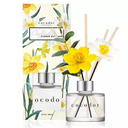 COCODOR difuzor de aromă cu bețișoare daffodil, vanilla &amp; sandalwood