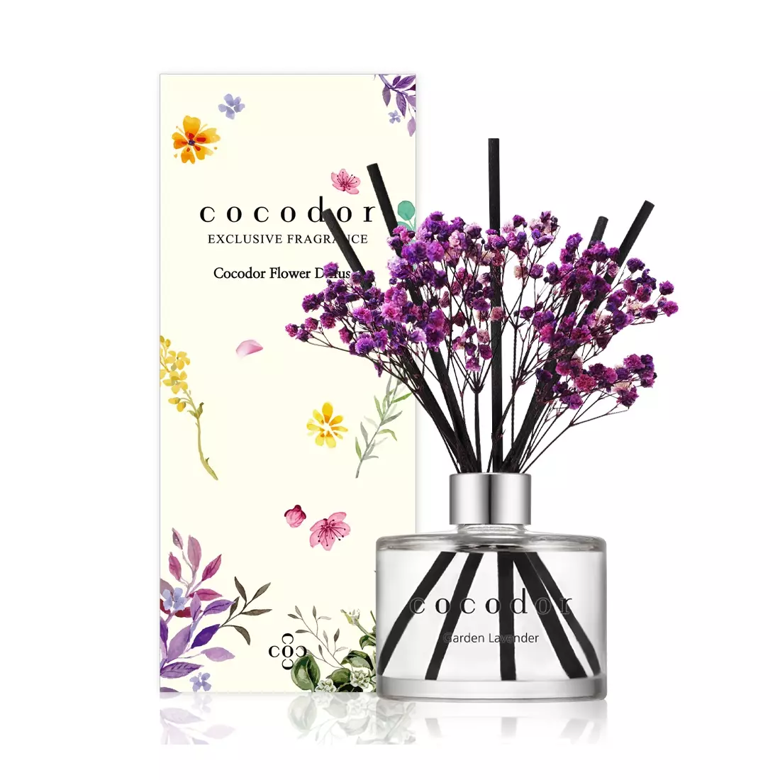 COCODOR difuzor de aromă cu bețișoare și flori, garden lavender 200 ml