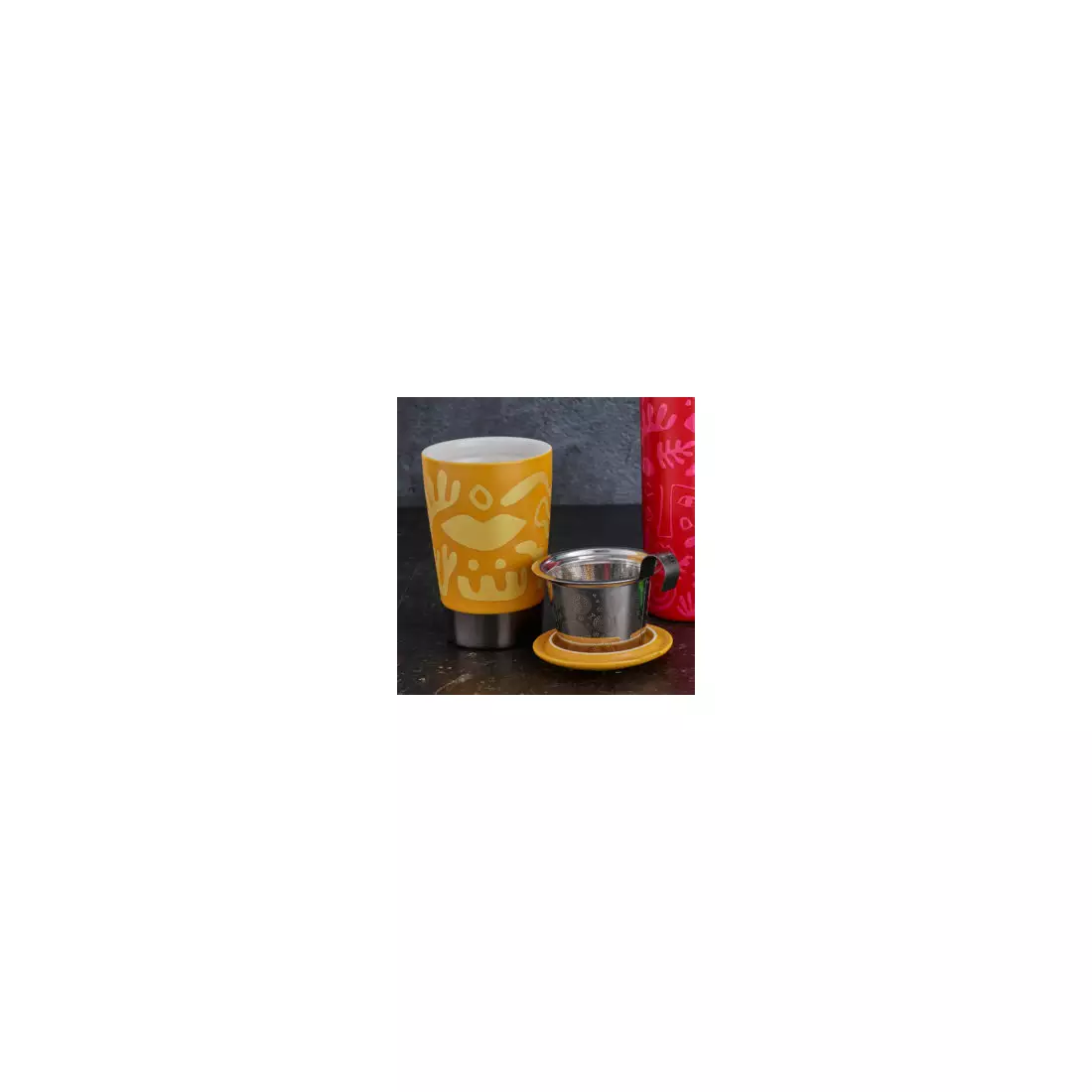 EIGENART TEAEVE cana termica, portelan 350 ml, opera yellow