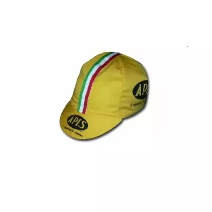APIS PROFI VINTAGE șapcă de ciclism cu vizor galben