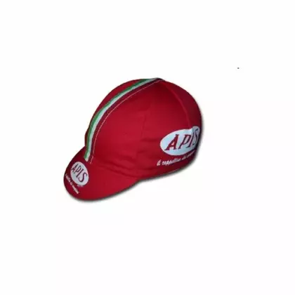APIS PROFI VINTAGE șapcă de ciclism cu vizor roșu