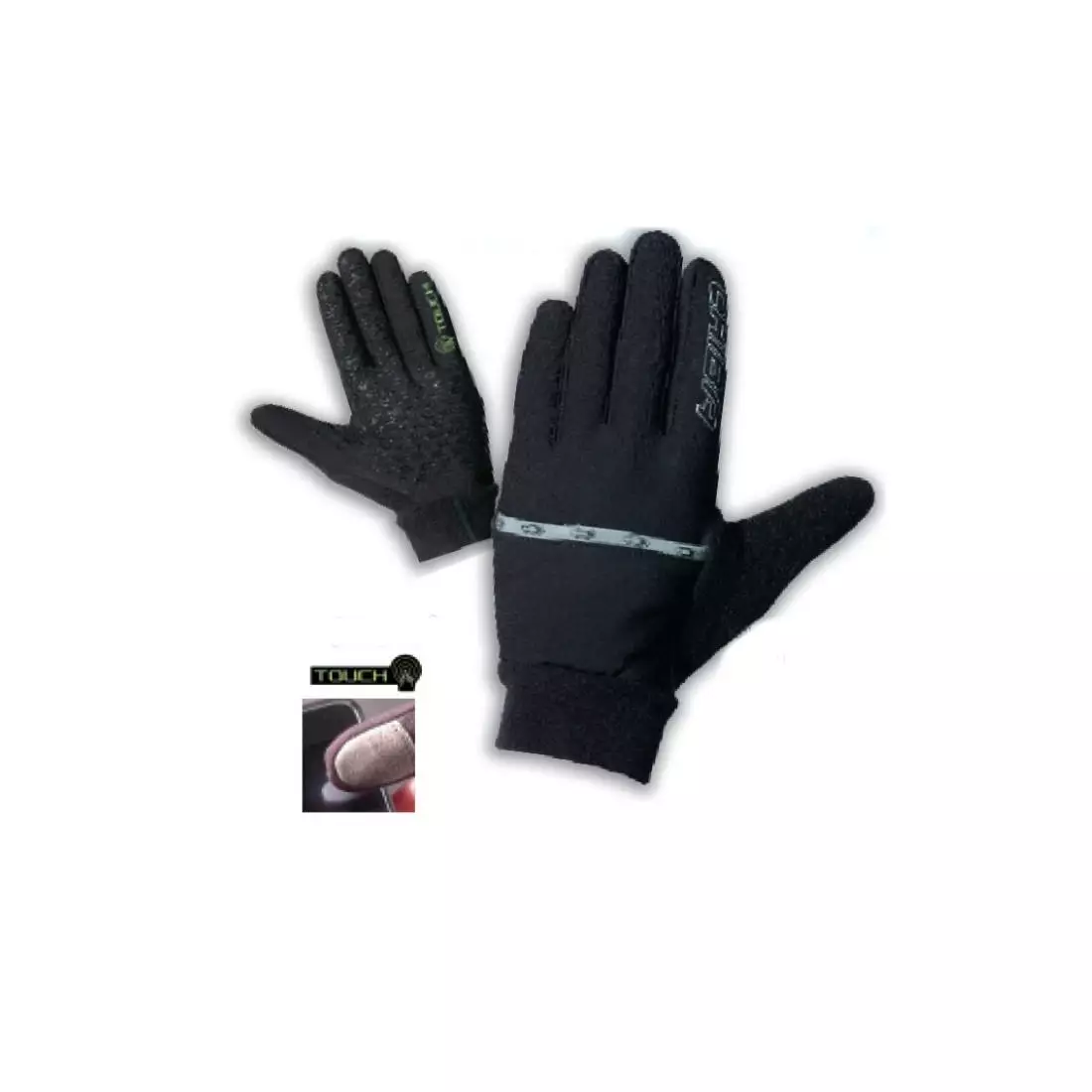 CHIBA ULTIMATE TOUCH mănuși de ciclism de iarnă, negru