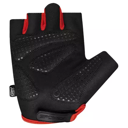 SPOKEY AVARE Mănuși de ciclism pentru bărbați negru și roșu