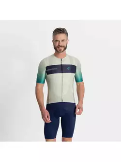 Rogelli DAWN tricou de ciclism pentru bărbați, bej și turcoaz