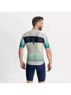 Rogelli DAWN tricou de ciclism pentru bărbați, bej și turcoaz
