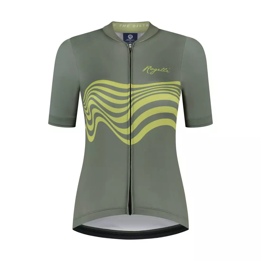 Rogelli DIAGA tricou de ciclism pentru femei, verde-aurie