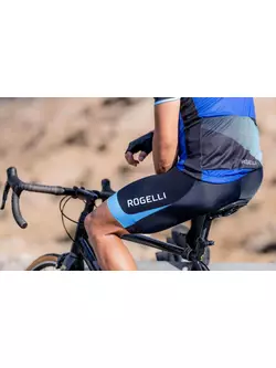 Rogelli FUSE II pantaloni scurți pentru ciclism pentru bărbați, negru și albastru