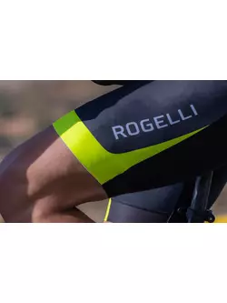 Rogelli FUSE II pantaloni scurți pentru ciclism pentru bărbați, negru și galben