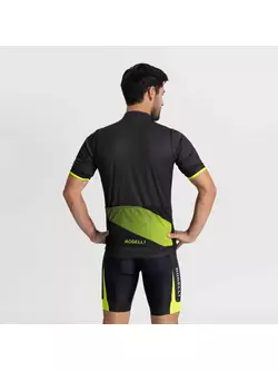 Rogelli GROOVE tricou de ciclism pentru bărbați, negru-fluor