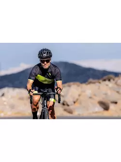 Rogelli GROOVE tricou de ciclism pentru bărbați, negru-fluor