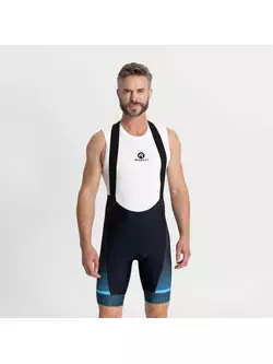 Rogelli HERO II pantaloni scurți pentru ciclism pentru bărbați, negru și albastru