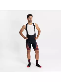 Rogelli HERO II pantaloni scurți pentru ciclism pentru bărbați, negru și maro