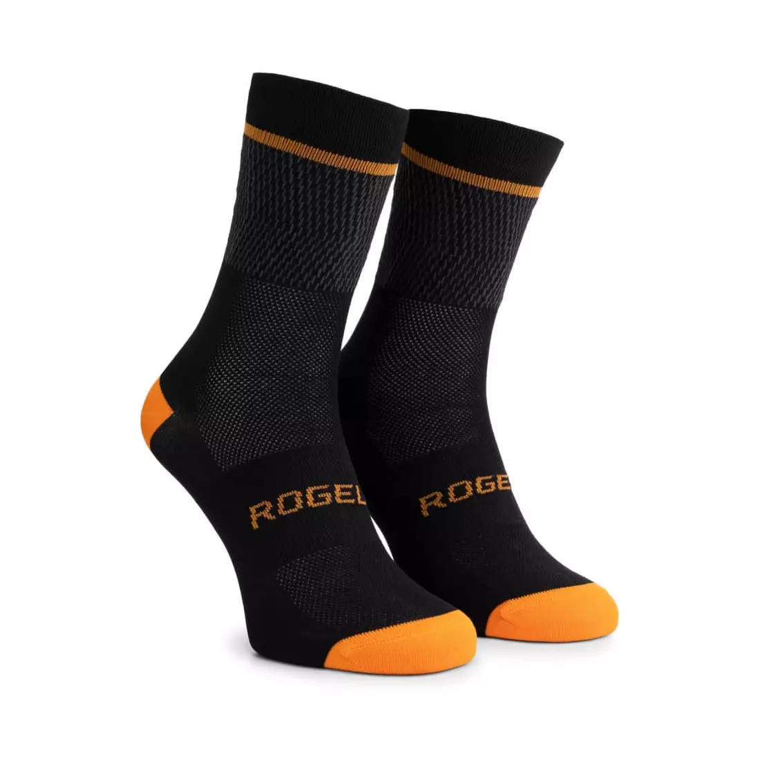 Rogelli HERO II șosete de ciclism/sport, negru și portocaliu