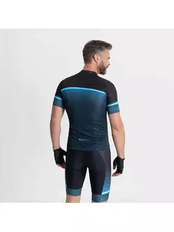 Rogelli HERO II tricou de ciclism pentru bărbați, negru și albastru