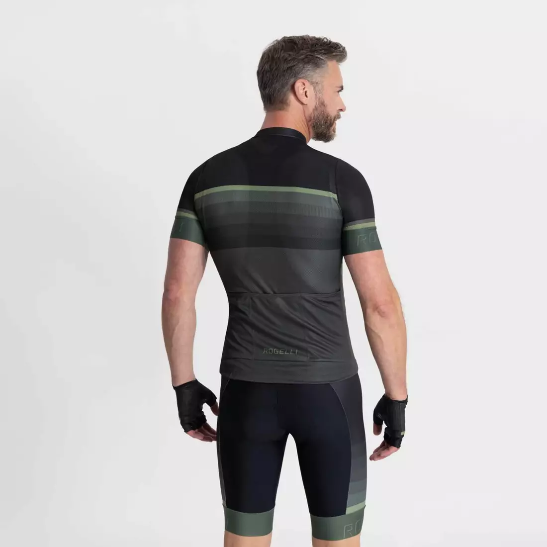 Rogelli HERO II tricou de ciclism pentru bărbați, negru și verde