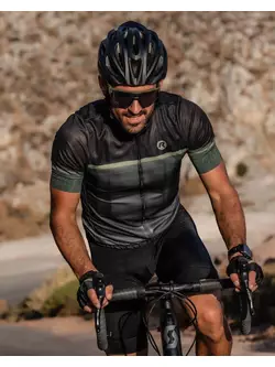 Rogelli HERO II tricou de ciclism pentru bărbați, negru și verde