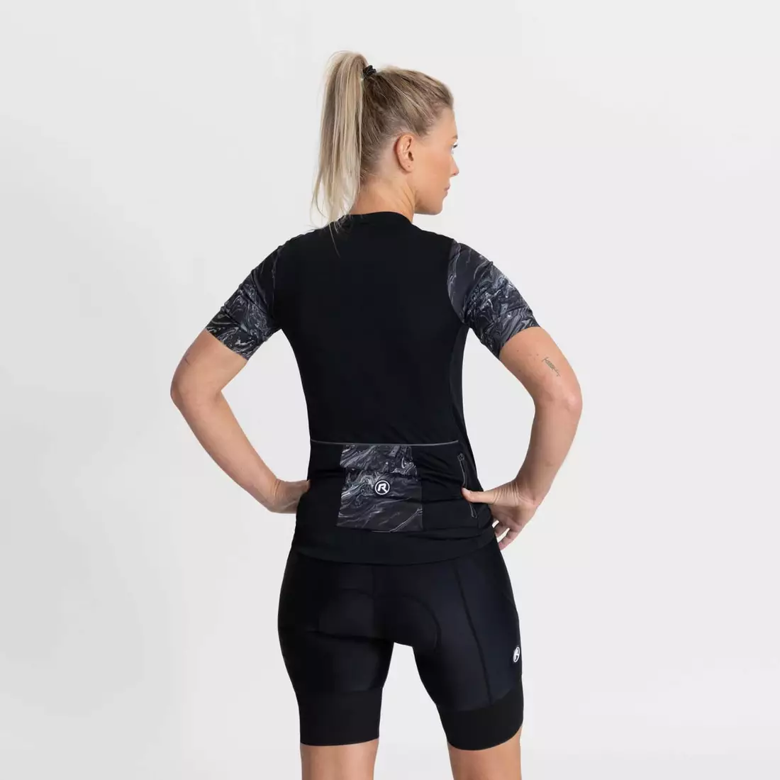 Rogelli LIQUID tricou de ciclism pentru femei, negru și gri