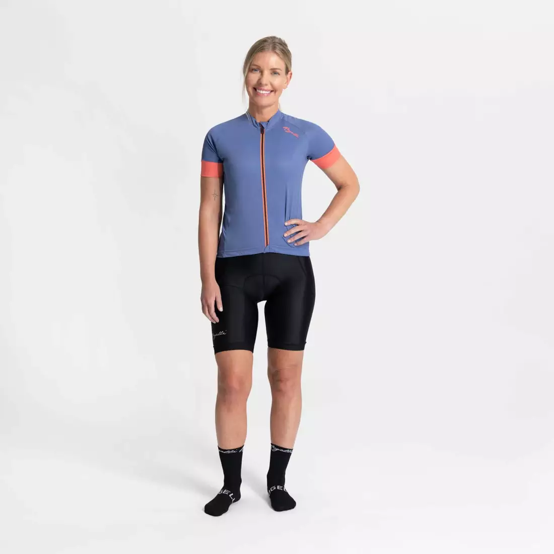 Rogelli MODESTA tricou de ciclism pentru femei, albastru-coral