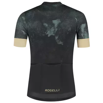 Rogelli NEBULA tricou de ciclism pentru bărbați, kaki-auriu