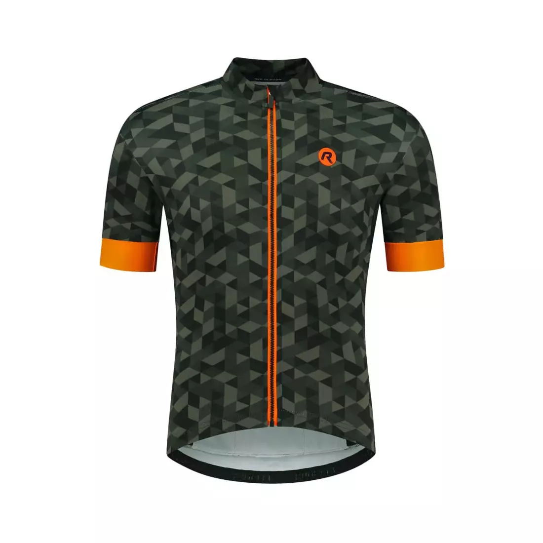 Rogelli RUBIK tricou de ciclism pentru bărbați, kaki-portocaliu