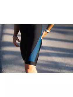 Rogelli TYRO II pantaloni scurți pentru ciclism pentru bărbați, negru și albastru
