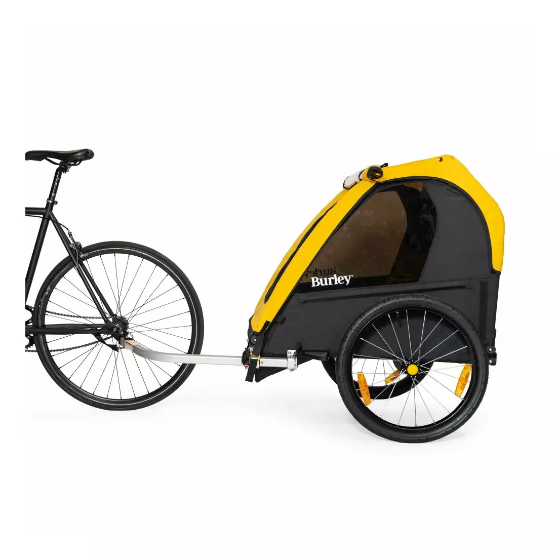BURLEY BEE DOUBLE remorca de biciclete pentru copii, neagra si galbena