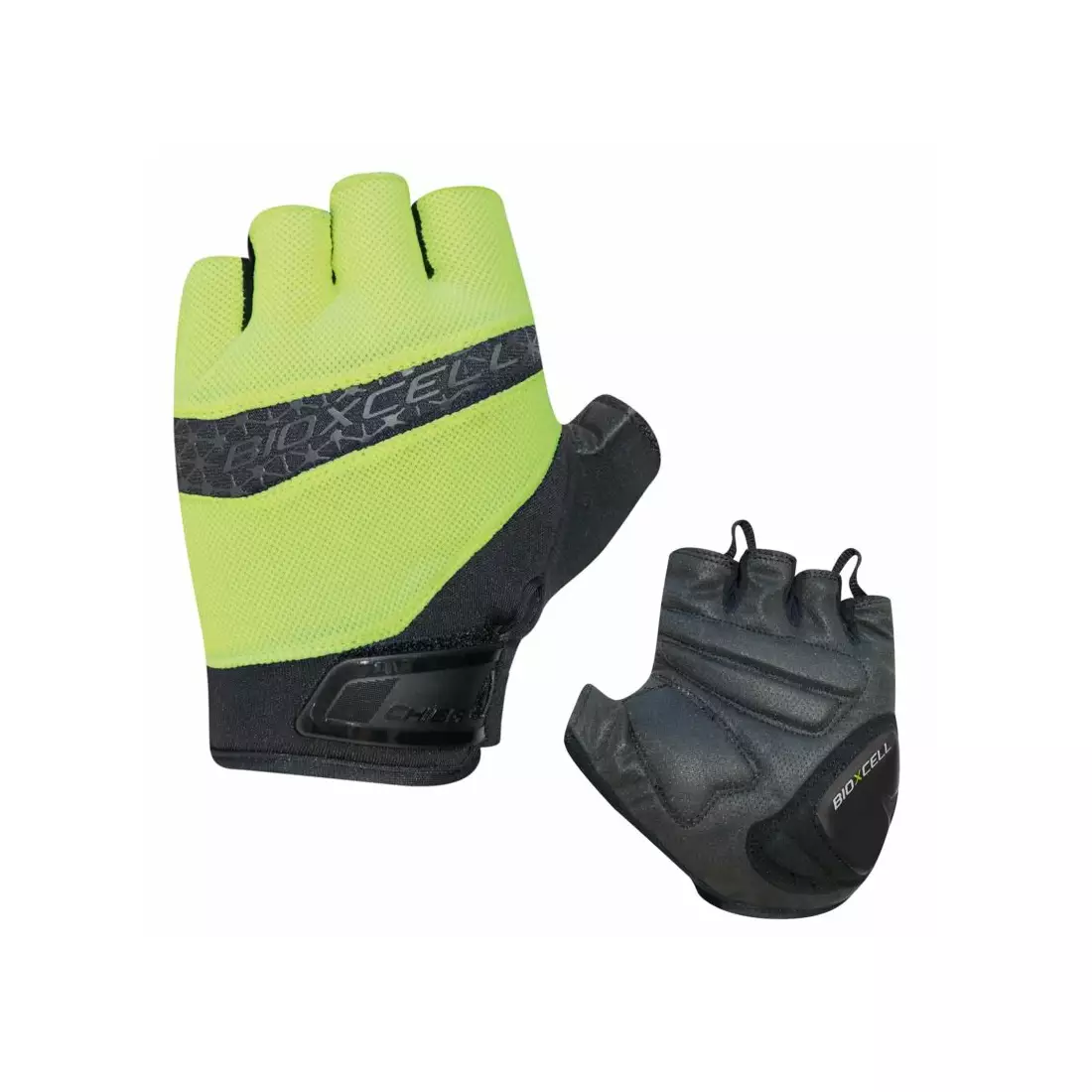 CHIBA BIOXCELL PRO mănuși de ciclism, negru-fluor