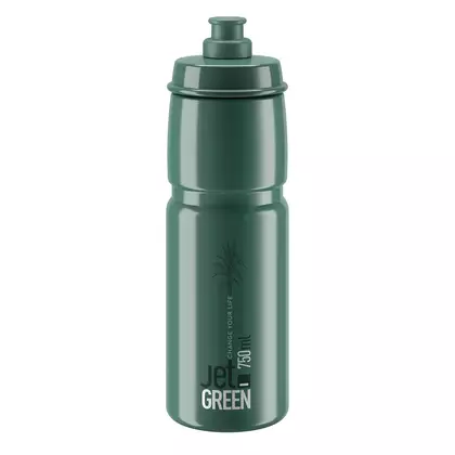 ELITE JET GREEN sticla de apa biciclete 750 ml, verde inchis