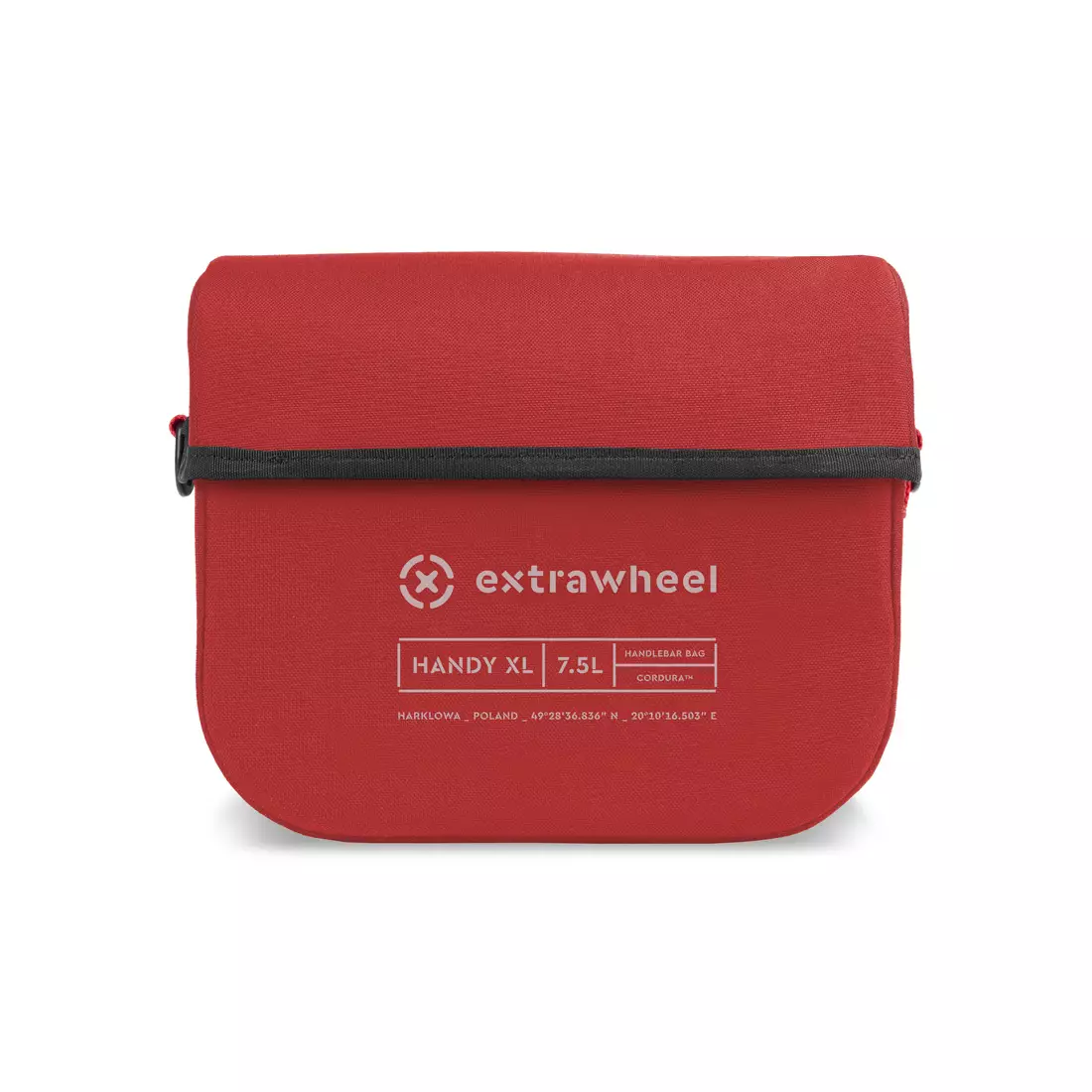 EXTRAWHEEL HANDY PREMIUM CORDURA XL geanta pentru ghidon de bicicleta, roșu 7,5 L