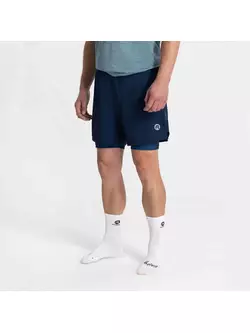 ROGELLI ESSENTIAL pantaloni scurți de alergare 2 în 1 pentru bărbați, albastru