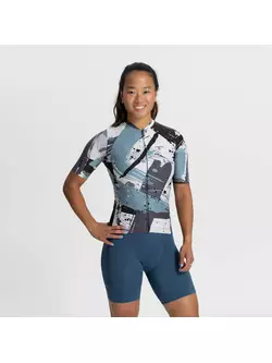 ROGELLI FLAIR tricou de ciclism pentru femei turcoaz gri