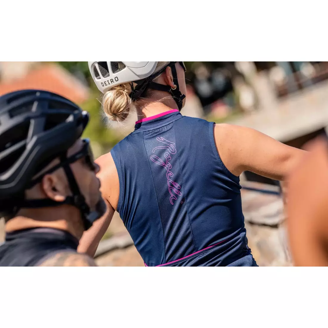 Rogelli ESSENTIAL vestă de ciclism pentru femei, bleumarin și roz