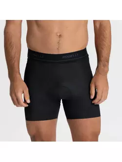 Rogelli PRIME boxeri de ciclism pentru bărbați cu suport, negru