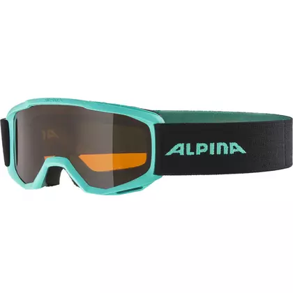 ALPINA gogle narciarskie / snowboardowe, dziecięce JUNIOR PINEY AQUA MATT szkło ORANGE S2