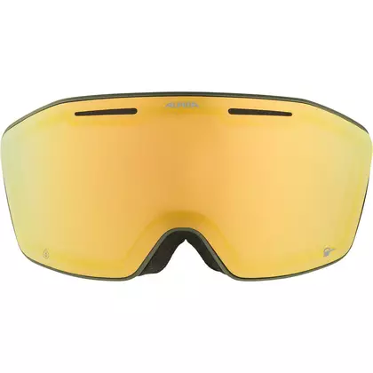Ochelari de schi/snowboard ALPINA, îmbunătățirea contrastului NENDAZ Q-LITE OLIVE MATT sticla Q-LITE GOLD S2